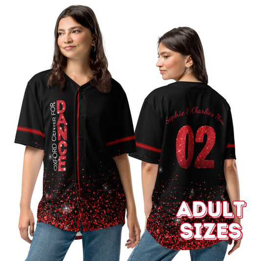 Personalizable Oxford Center for Dance Faux Glitter Jersey