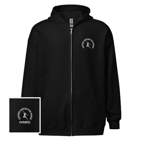 Personalized - OCD Male Logo Zip Up Embroidered Hoodie - Adult