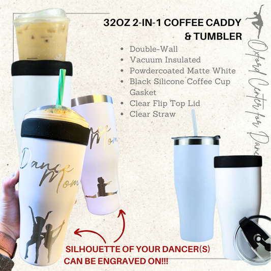 Personalized - Dance Mom Engraved 2-in-1 Cup Caddy and Tumbler