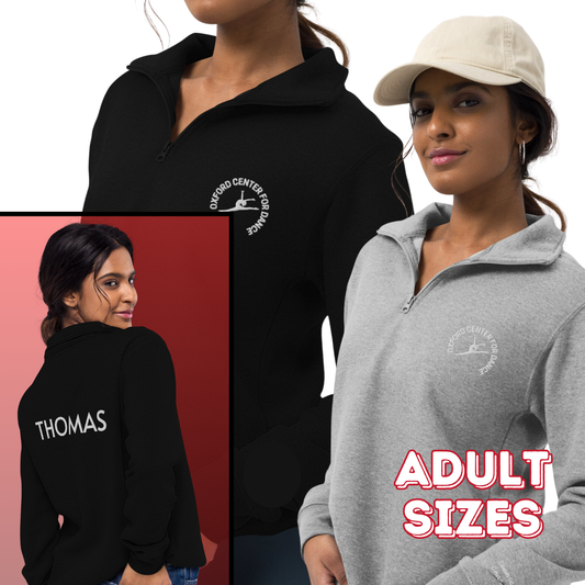 Personalized Back - OCD Embroidered 1/4 Zip