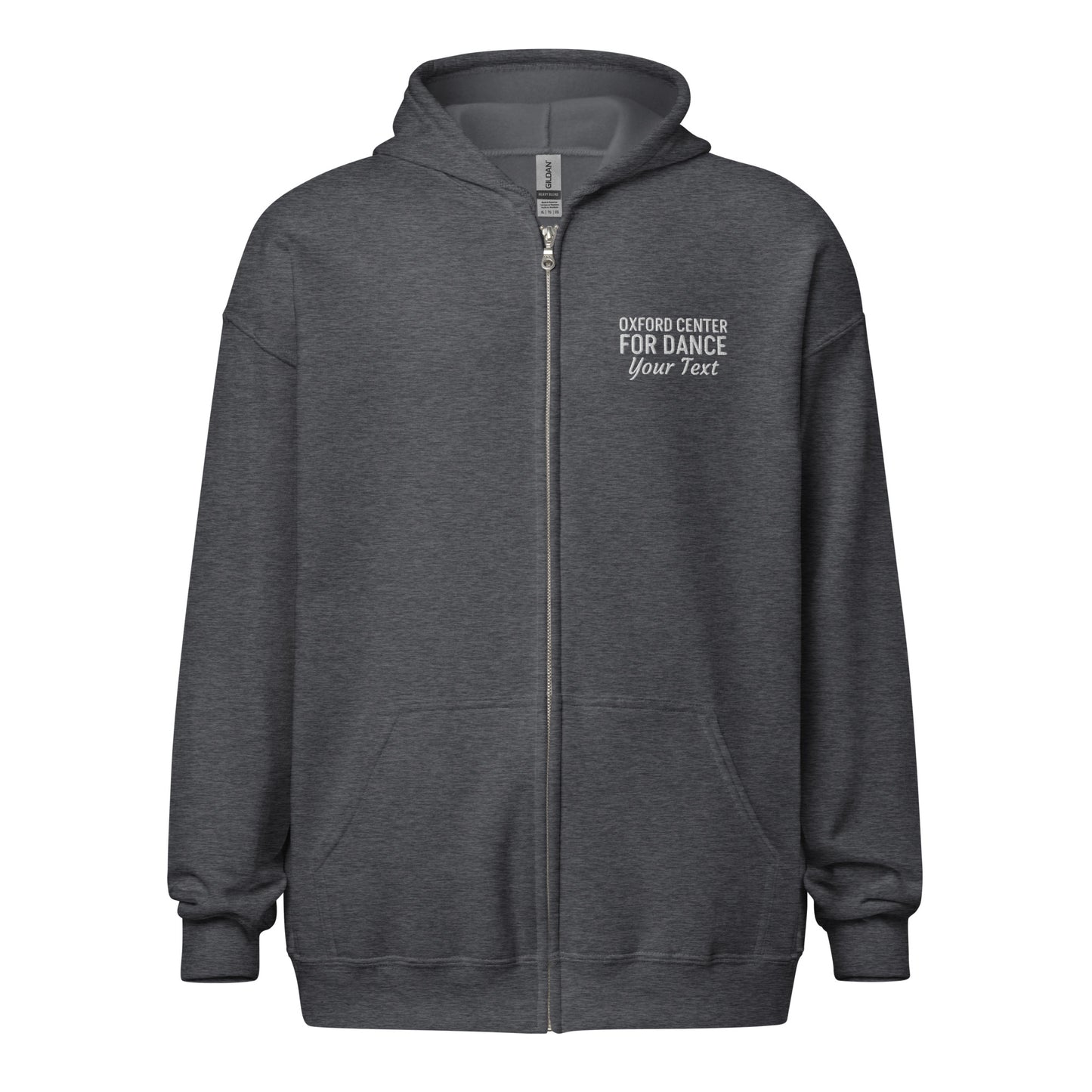 Personalized - OCD Zip Up Embroidered Hoodie - Adult