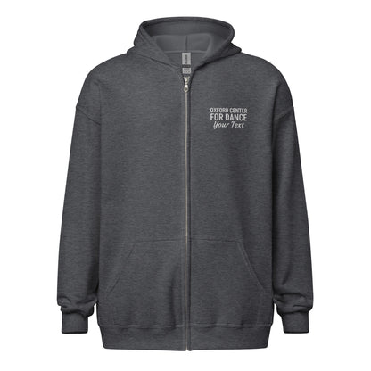 Personalized - OCD Zip Up Embroidered Hoodie - Adult